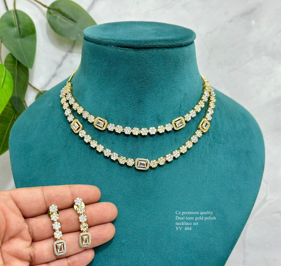 Dual Tone layered necklace
