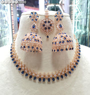 Slim Necklace & long Jhumki set